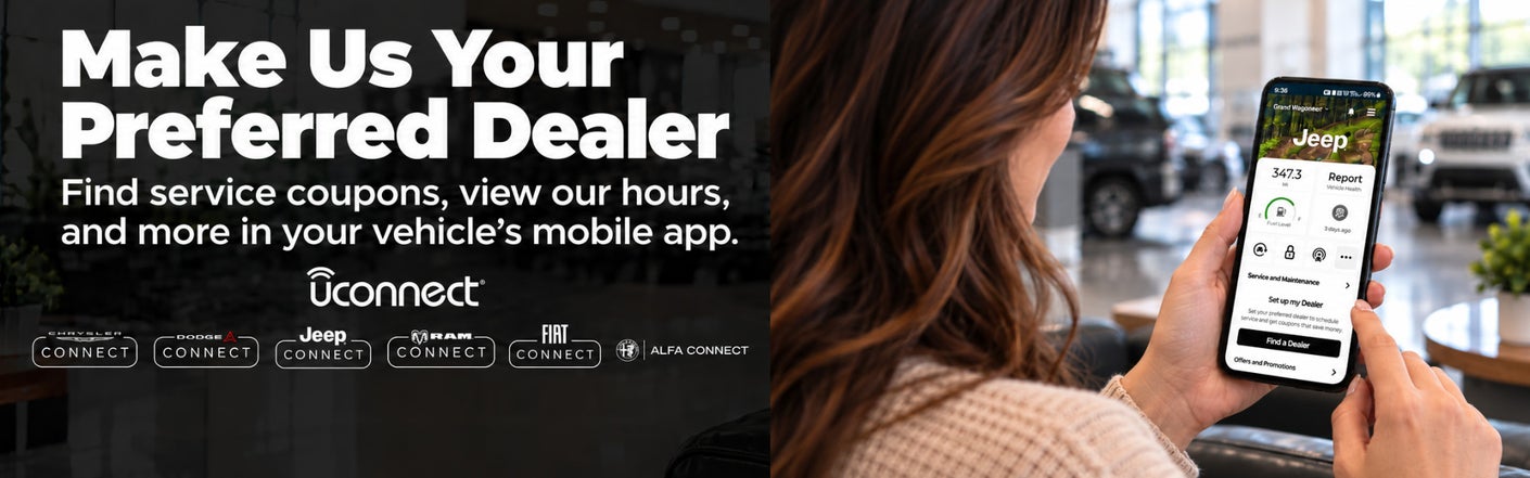 uconnect® make us your preferred dealer | Buhler Jeep Chrysler Dodge RAM Fiat in Hazlet NJ